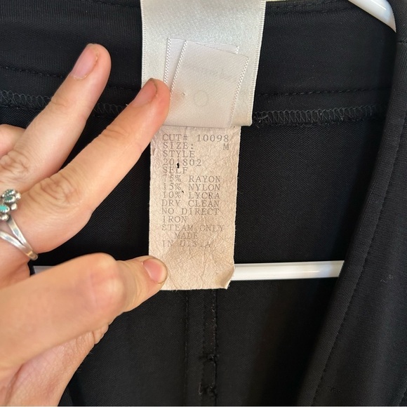 Tadashi Shoji Black Tailored Blazer with V-Neckline Medium Capsule Wardrobe - Picture 6 of 14